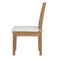 thumbnail image 4 of Modern Contemporary Urban Design Outdoor Patio Balcony Garden Furniture Side Dining Chair and Table Set, Wood, White Natural, 4 of 9