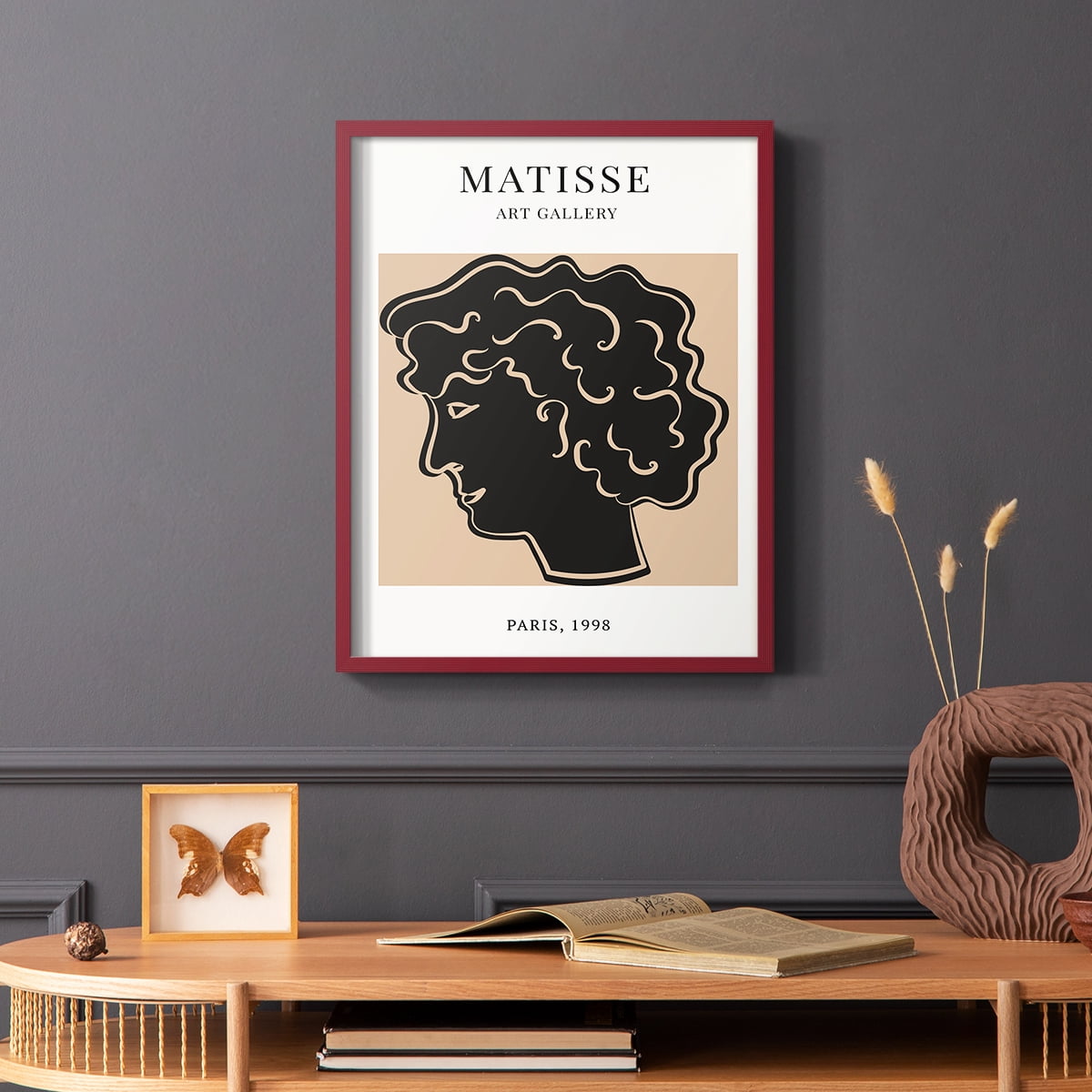 Matisse CXXI Framed Print in Red Solid Wood 8 x 10 Framed Print