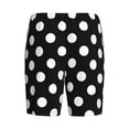 thumbnail image 4 of Yiaed Black and White Polka Dot for Men's Soft Sleep Pajama Short Lounging Pajama Shorts-Large, 4 of 8