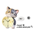 thumbnail image 2 of Reloj de pared con forma de gato, fácil de leer, práctico y fácil de usar, redondo, para colgar en el dormitorio o la cocina, 2 of 8