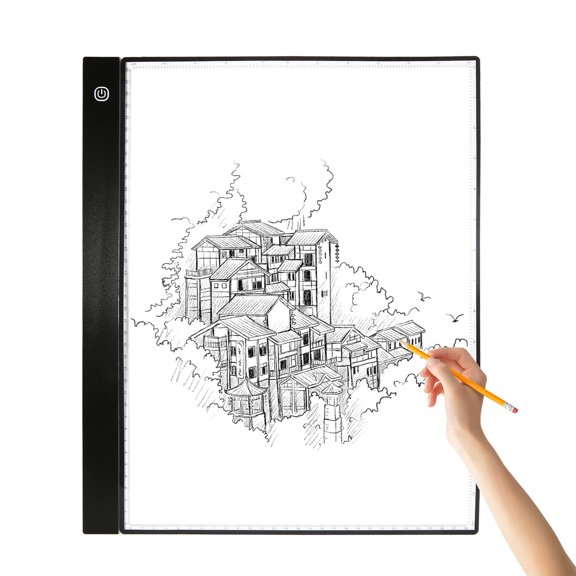 A3 LED Tracing Light Box Pad Tableta gráfica Tablero de dibujo ultrafino de 4 mm Tablero de copia 3 Tomshoo Copyboard