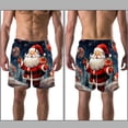 thumbnail image 3 of luoweisi Men's Beach Shorts Quick Dry Swim Trunks with Mesh Lining Santa Claus XL, 3 of 5