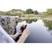 Zebco Dock Demon Spincast Combo, 30 1 Piece Fishing Rod, Red