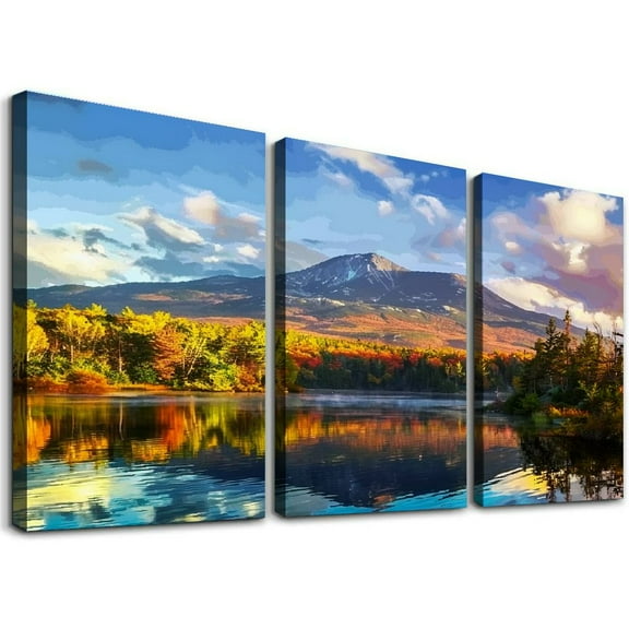 Ullo0ord Natural Scenery Lake Nature Reserve Landscape Poster, Modern Kitchen Wall Art Pictures Canvas Decor Painting,For Kitchen, Restaurant, Bar, Living Room