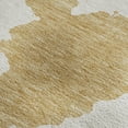 thumbnail image 3 of HomeRoots 677018 5 x 8 ft. Gold & Ivory Abstract Transitional Washable Machine Made Rectangle Area Rug with UV Protection, 3 of 9