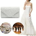 thumbnail image 3 of Bolso de mano elegante de encaje floral para mujer, ideal para fiestas, graduaciones y bodas., 3 of 8