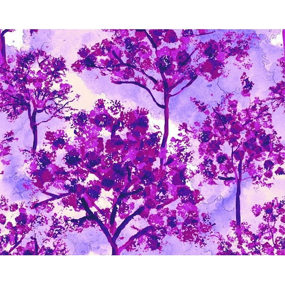 Blank Quilting Chromaview Digital Trees 9729-55 Purple Cotton Fabric By The Yard