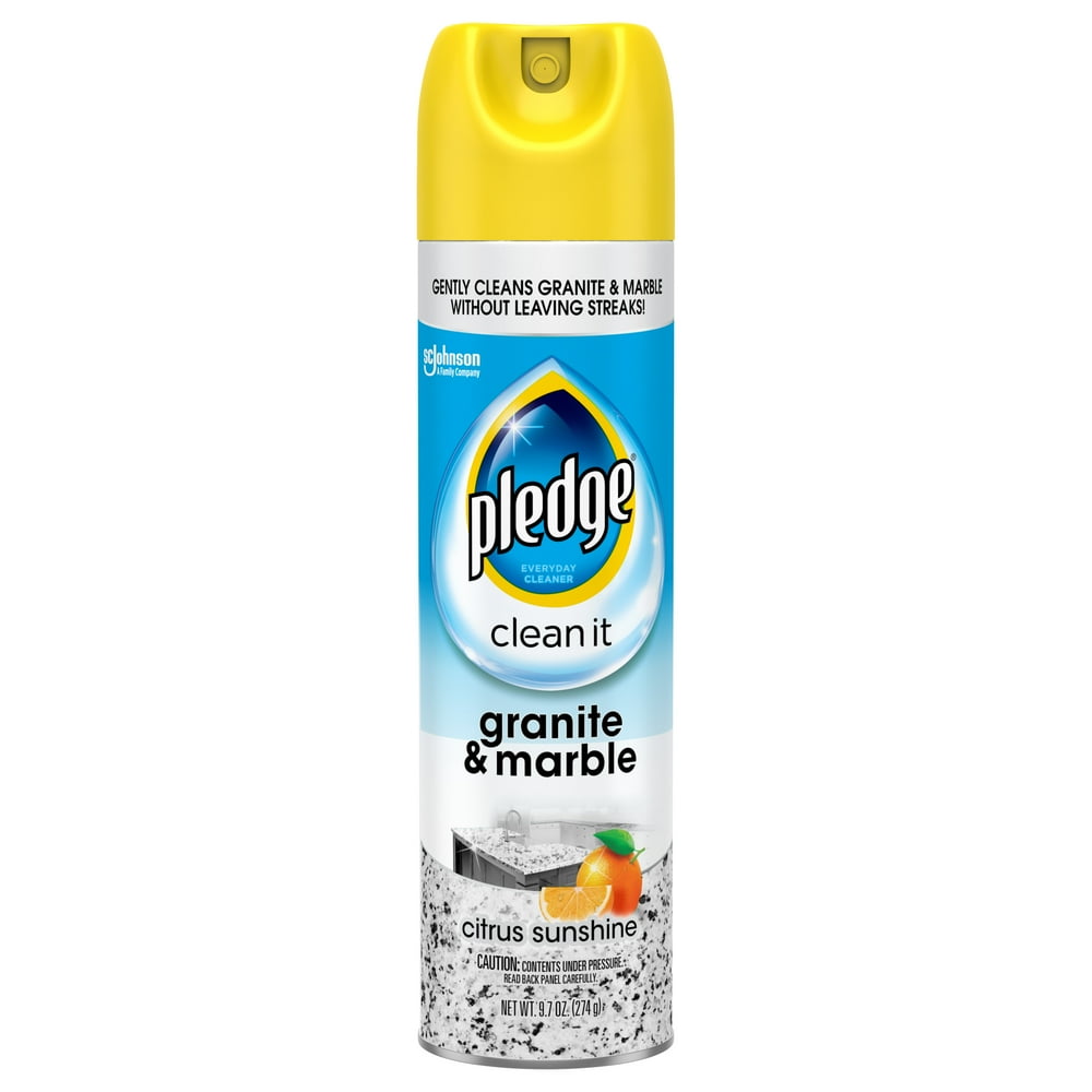 Pledge Granite and Marble Cleaner Spray, Citrus Sunshine, 9.7 oz