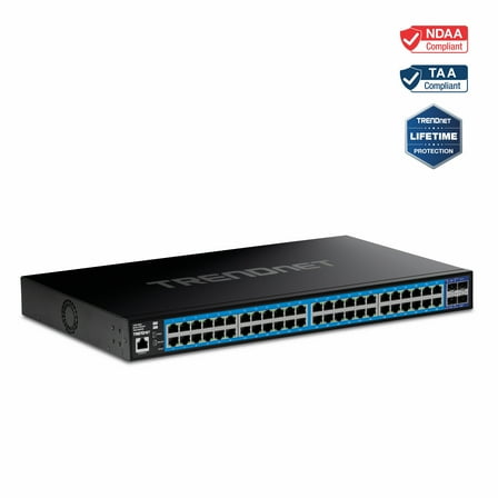 TRENDnet TEG-3524S , 52-Port Gigabit Web Smart Switch with 10G SFP  ports