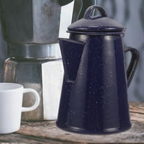 Raindrops Camping Kettle Enamel Tea Pitcher Dark Blue 1Pcs with 1.2L Capacity