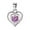 Purple, variant on Women Jewelry Birthday Gift, Womens 925 Silver Heart Necklace Rhinestone Pendant Sparkly Jewerly Valentine Birthday