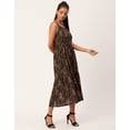 thumbnail image 4 of Moomaya Women's Printed Sleeveless Chic Dress, Square Neck, Strap Midi Dress, 4 of 8