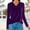 Purple, variant on uublik Oversized Tshirts for Women Gray Long Sleeve Tops Fall Winter Cute Warm Velvet Pullover Sweatshirt