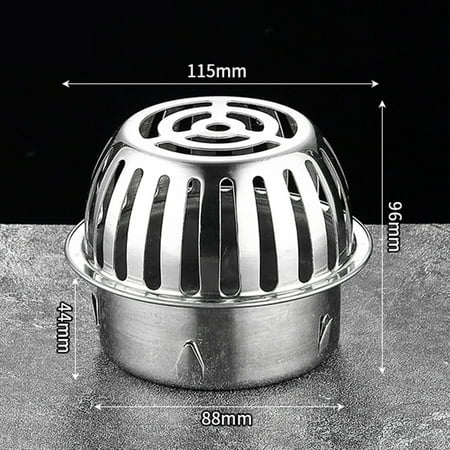 

Gutter Guard Strainer Stainless Steel Sink Anti-Clogging Debris Stopper Fittings Roof Drain Pipe Drain Filter for Leaves(9cm)