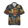 thumbnail image 3 of Nuevas camisas hawaianas con estampado Tiki 3D para hombres, camisa retro para hombres, ropa informal holgada para hombres, nueva moda 2024, camisa de manga corta para hombres, 3 of 5