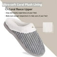 thumbnail image 5 of Winter Slippers Men Women Memory Foam Plush, Warmth Home Non-Slip Slippers, Wool-Like Indoor Outdoor, 5 of 6