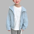 thumbnail image 2 of MEZZALL Toddler Girls Sun Lightweight Outerwear Coats Loose Fit Solid Color Tops For Daily Wear Ages 2-16 Cozy Baby Wear, 2 of 9