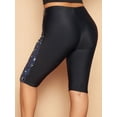 thumbnail image 6 of Rosegal for WomenPlus Size Sun Moon Star Print High Waisted Swim Shorts Black 4X, 6 of 6