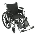 thumbnail image 3 of Drive Medical Cruiser III Light Weight Wheelchair with Flip Back Removable Arms, Adjustable Height Desk Arms, Elevating Leg Rests, 18", 3 of 8