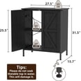 thumbnail image 2 of NEORIVER 20 Gallon Fish Tank Stand with Power Outlets, Aquarium Stand with Cabinet, Reptile Tank Turtle Terrariums Table for Fish Tank, 27.5" L x 15.7" W, 350LBS Capacity, 2 of 7