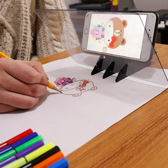 Tableau à Dessin d'Imagerie Croquis Réflexion Gradation Support Peinture Miroir Plaque Traçage Tableau de Projection Traceur