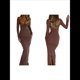 thumbnail image 3 of Vestidos Largos Casuales Básicos Elegantes de Otoño con Cuello Cuadrado y Larga para Mujer Marrón M, 3 of 7