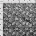 thumbnail image 3 of oneOone Tissu Georgette Viscose Gris Floral Rétro Matériel de Robe Tissu Imprimé Tissu au Mètre 42 Pouces de Large, 3 of 5