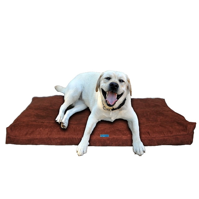 Five Diamond Collection Shredded Memory Foam Orthopedic Dog Bed, Made In USA (Brown,For Large Breed Dogs, 40" x 35")
