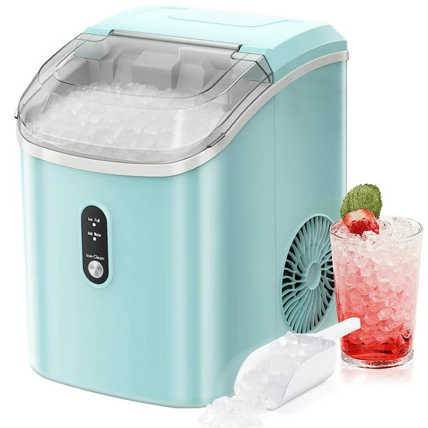 AGLUCKY Nugget Countertop Ice Maker with Soft Chewable Pellet Ice