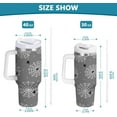 thumbnail image 6 of Spider Webs on Gray Insulated Tumblers Reusable Stainless Steel Tumbler 40 oz Cup Coffee Travel Mug Water Bottle with Handle & Flip Straw for Home Office Car, 6 of 6