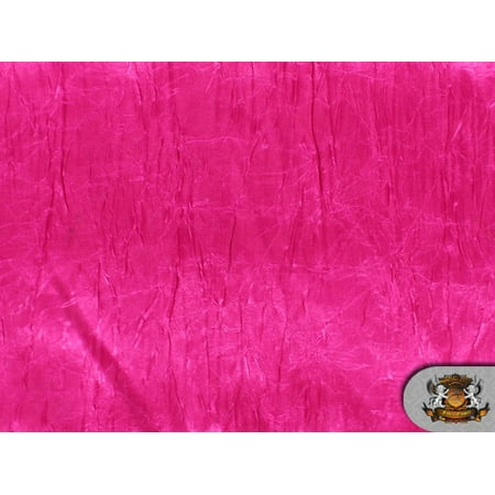 Satin Crushed Charmeuse Fabric HOT PINK / 55