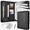 Jet Black, variant on NATISERAUM Portfolio Binder, Includes 10 Sheet Protectors and 3 Notepads, 3-Ring Folder Organizer，A4 Vegan Leather Zipper Binders ,Business Office Conference Clipboards