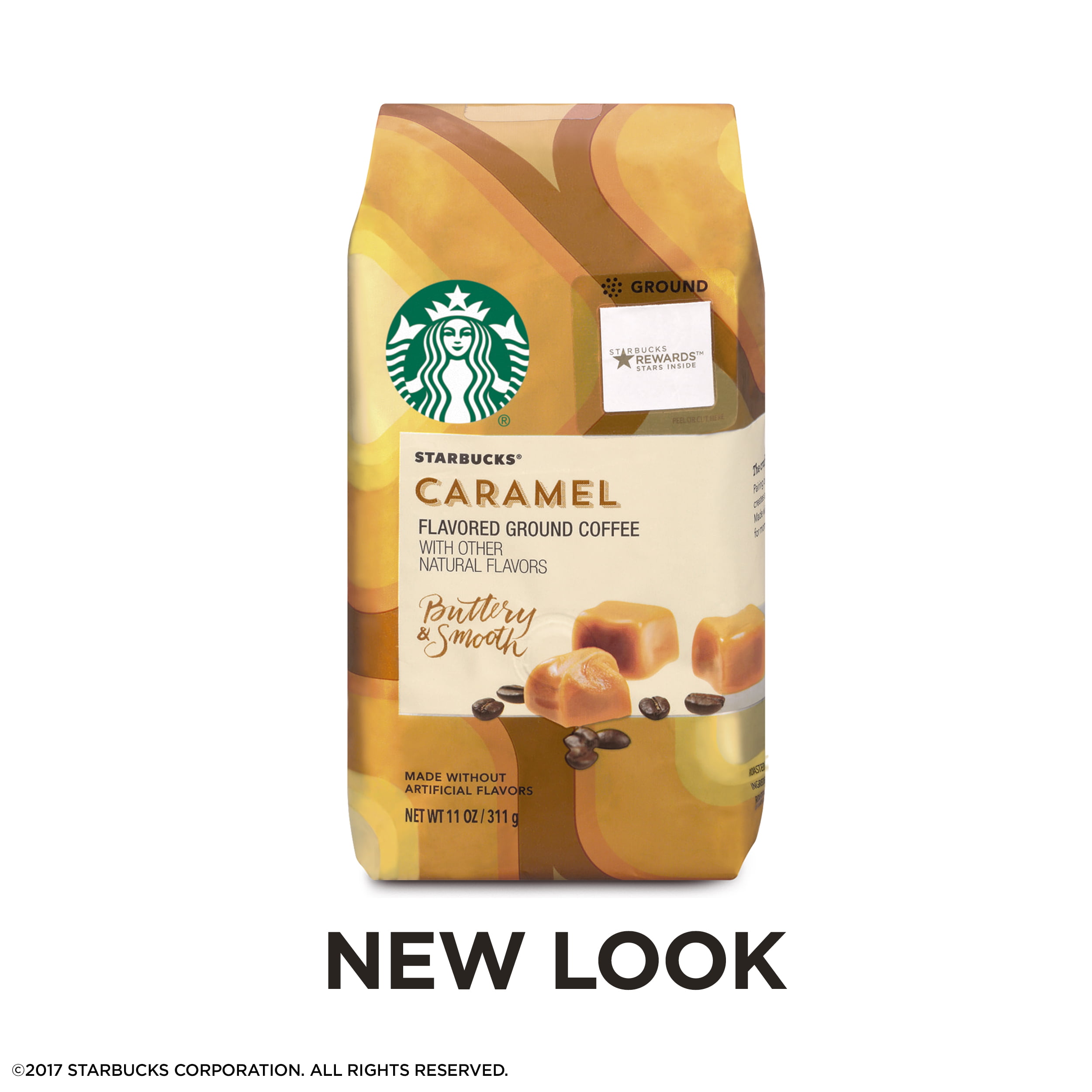 Starbucks Flavored Ground Coffee Caramel 1 Bag 11 Oz