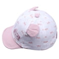 thumbnail image 4 of 0-2T Baby Newborn Toddler Boys Girls Summer Mesh Back Ear Polka Dot Cat Soft Cotton Snapback Baseball Cap Beret Sun Hat, 4 of 7