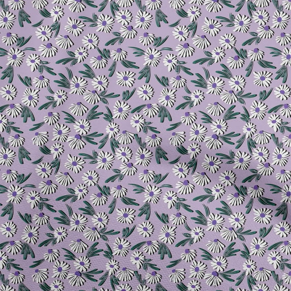 oneOone Georgette Viscose Lavender Fabric Floral Craft Projects Decor Fabric Printed By The Yard 42 Inch Wide
