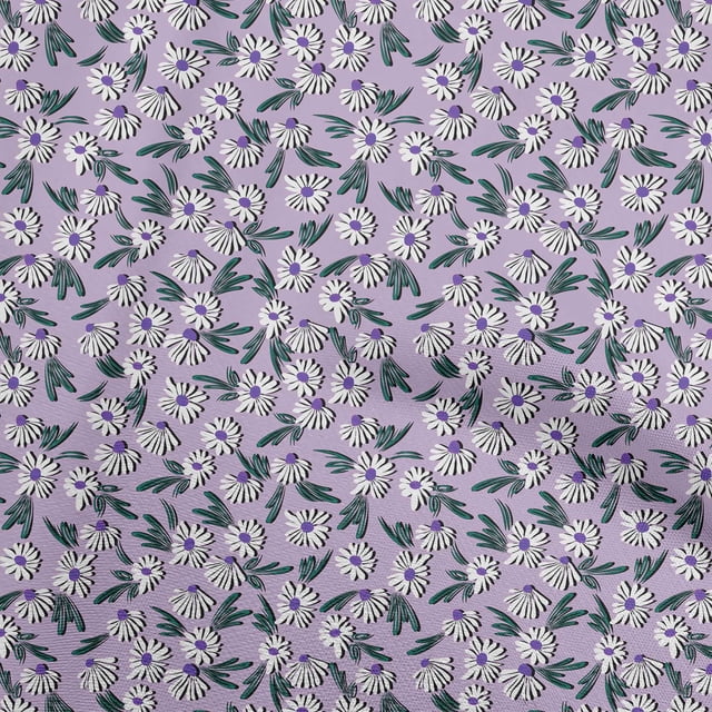 oneOone Cotton Jersey Lavender Fabric Floral Sewing Craft Projects Fabric Prints By Yard 58 Inch Wide