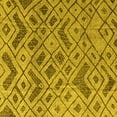 thumbnail image 1 of Ahgly Company Indoor Square Abstract Yellow Modern Area Rugs, 3' Square, 1 of 4