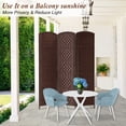 thumbnail image 3 of 3-Panel Room Divider, 6 ft Office Partition Walls Wood Divider Folding Portable Privacy Screen, Room Dividers and Folding Privacy Screens for Home, Room Separator Wall Dividers,Brown, 3 of 8