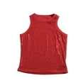 thumbnail image 2 of Diufon Women's Sequin Tank Top Sparkle Glitter Summer Sleeveless Blouse Solid Color Crew Neck Slim Party Vest, 2 of 8