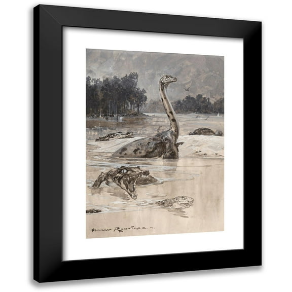 Harry Rountree 11x14 Black Modern Framed Museum Art Print Titled - The Lost World (1912)