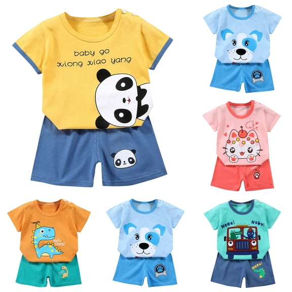 Infant Girls Outfit Ant Short Sleeve Unique Everyday Lovely Summer for Girls Soft Breathable Shorts Set