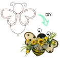 thumbnail image 7 of sunsanly Bee Wreath 14 Inch Bee Shape Garland Wire Wreath Frame for Home Decor And Outdoor Spring Summer Patio Porch Decorations DIY Craft, 7 of 7