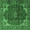 thumbnail image 1 of Ahgly Company Indoor Square Medallion Emerald Green Traditional Area Rugs, 6' Square, 1 of 4
