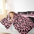thumbnail image 4 of Erosebridal Fashion Leopard Printed 7pcs Bedding Comforter Set,Pink Cheetah Pattern C Alphabet Queen Bedding Sets For Kids Girls,Reversible pink, 4 of 7
