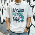 thumbnail image 3 of Men's Short Sleeve Graphic T shirt Collection Summer New Trend Fashion Sweatshirt Loose Fit for Big and Tall Men Shirts, 3 of 5