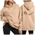 thumbnail image 3 of CAIXIA Palm Puff Womens Graphic Hoodies Pullover Cotton Loose Comfort Long Sleeve Sweaters Top Graphic Hooded Sweatshirt with Kangaroo Pocket Fall Clothes, 3 of 5