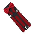 thumbnail image 2 of Tirantes para hombre Yuyangstore con Pajarita ajustables en Y rojo, 2 of 8