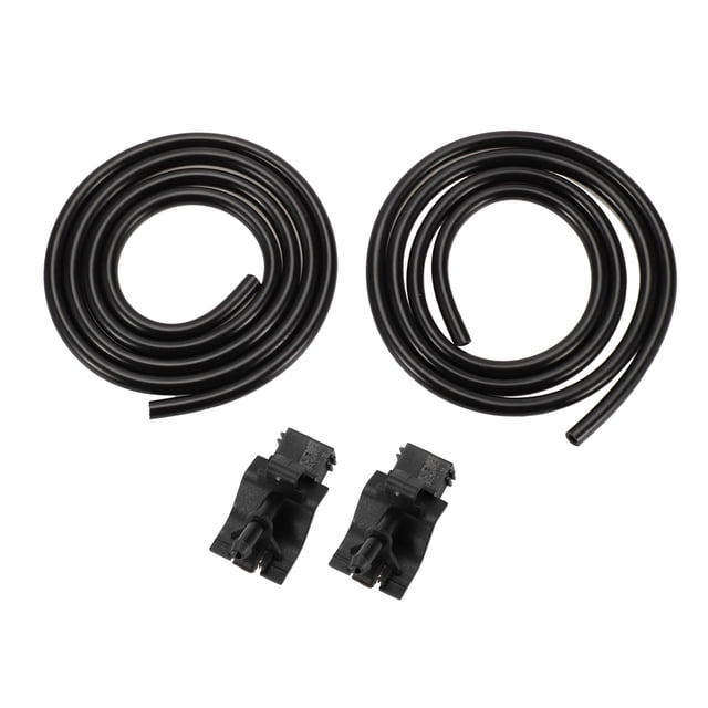 Boquilla de lavado de parabrisas Unique Bargains para Toyota Camry 2007-2015 No. 8538112300 Delantera Negra con 2 Pcs de manguera de 1 metro 1 juego