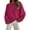 Fuchsia, variant on Fantaslook Sweaters for Women Oversized Crewneck Long Sleeve Chunky Knit Pullover Sweaters Tops Trendy Fall Outfits