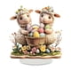 thumbnail image 2 of Adornos de Pascua, regalos de Pascua, cesta de cordero de Pascua, decoración envolvente, adorno decorativo de mesa para sala de estar, dormitorio, adorno de cesta de plástico, 2 of 6
